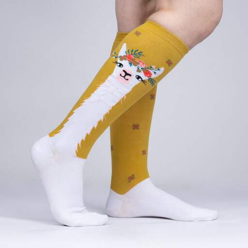 Llama Queen Knee High Socks