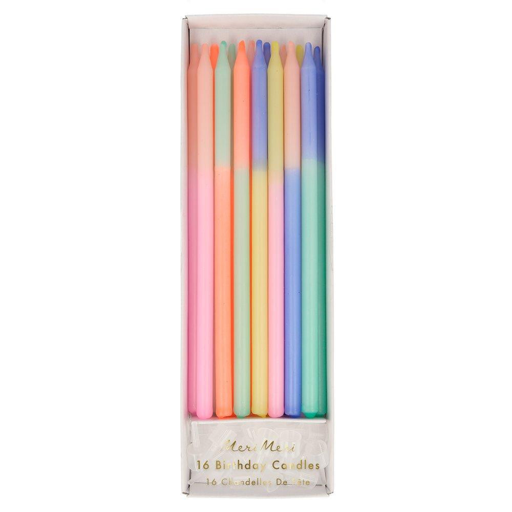 Multi Color Block Birthday Candles