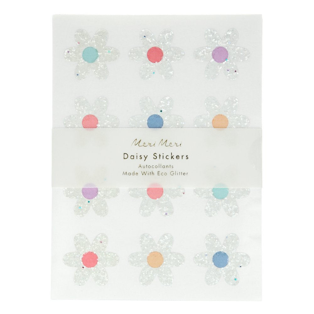 Glitter Daisy Stickers
