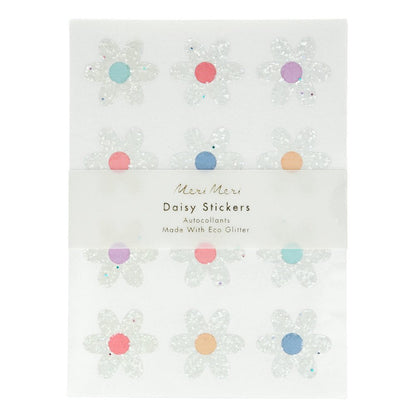 Glitter Daisy Stickers