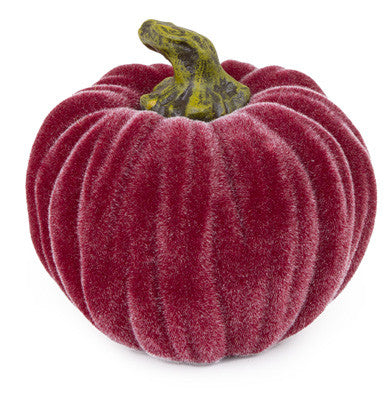 Small Velvet Pumpkin - Burgundy