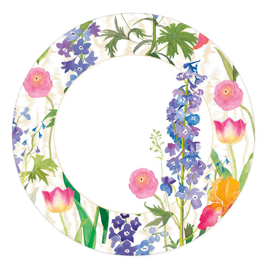 Summer Garden Paper Dinner Plates- White