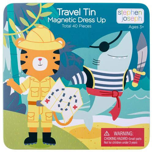 Travel Tin Magnetic Dress Up - Shark and Tiger