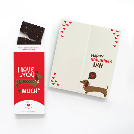 Valentine's Day Chocolate Bar + Card "I Love You SoOoO Much"