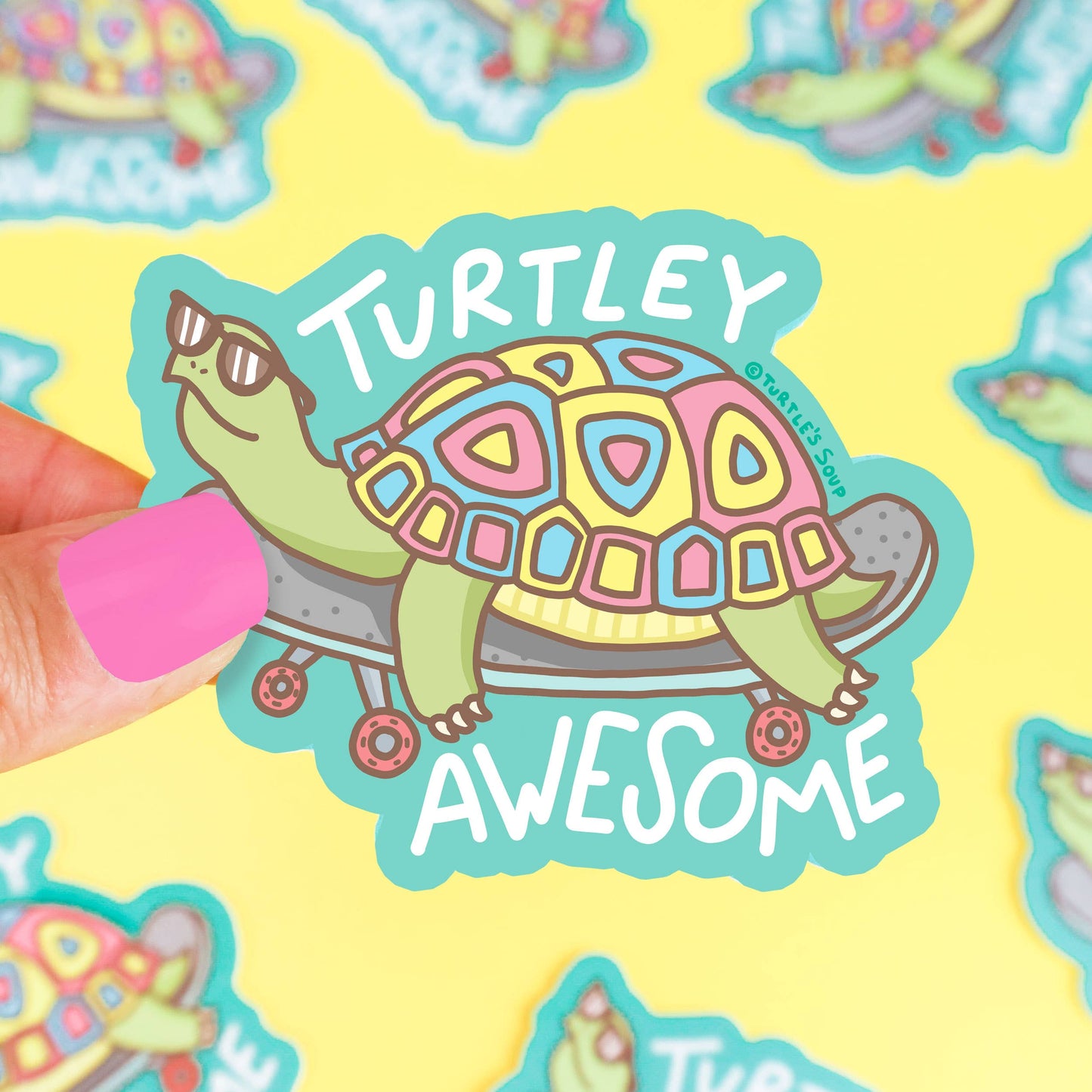 Turtley Awesome Die Cut Waterproof Vinyl Sticker