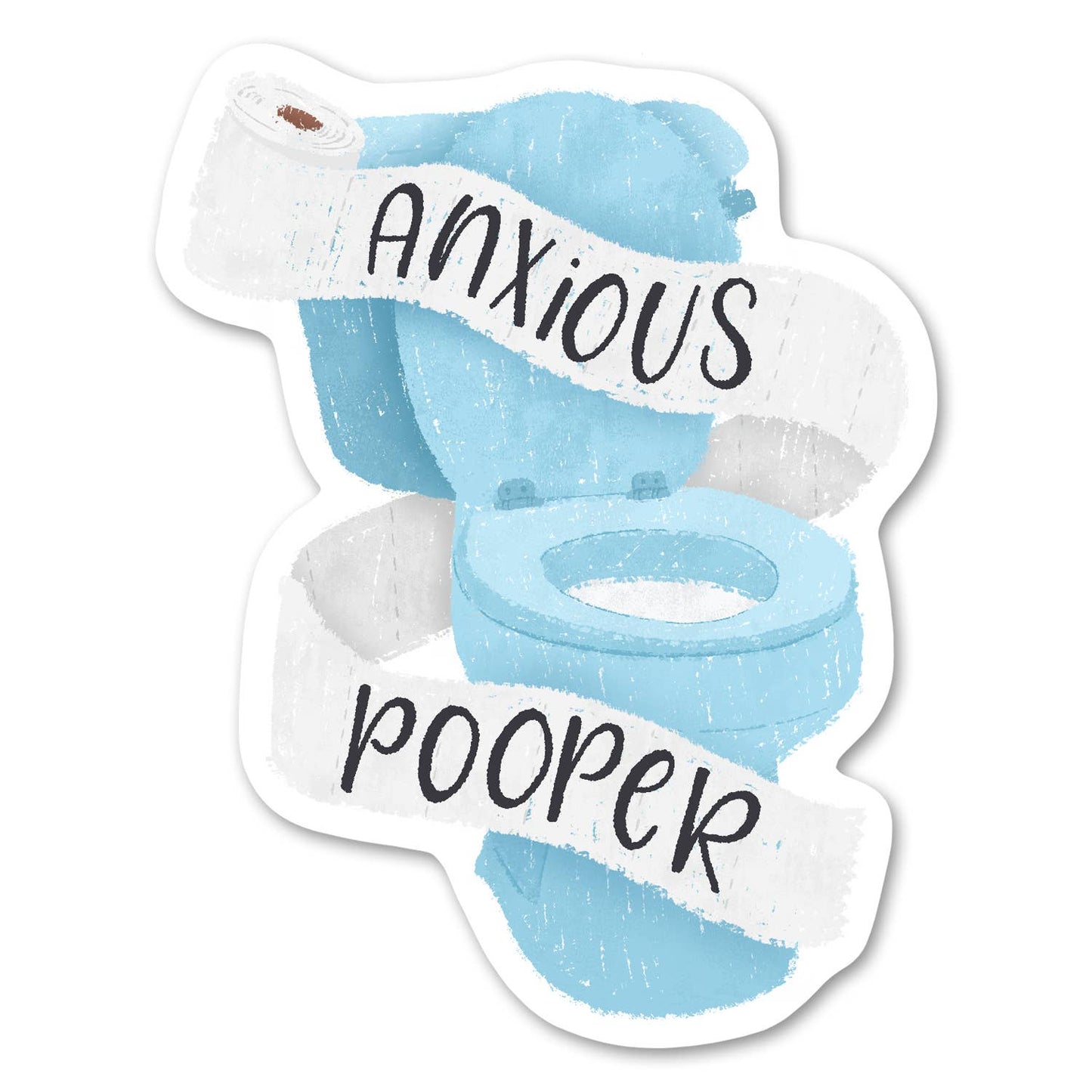 Anxious Pooper - Funny Sticker