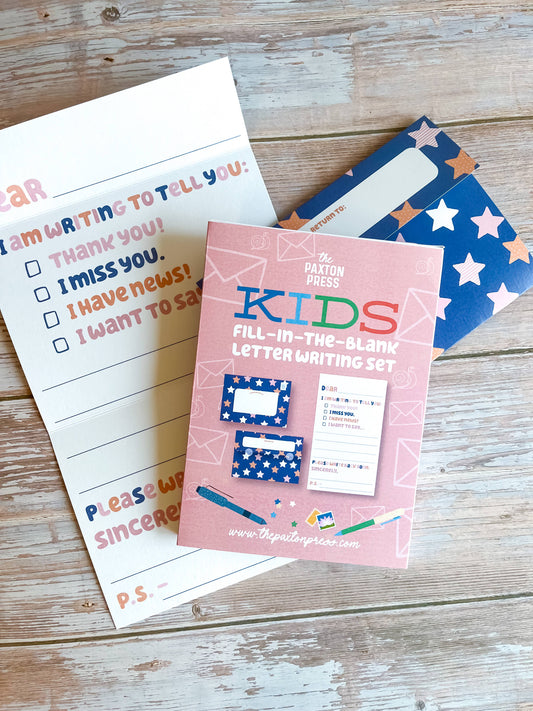 Kids Fill-in Fold Up Letter Set of 10 - Stars