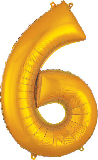 Large Shaped Number 6 Balloon