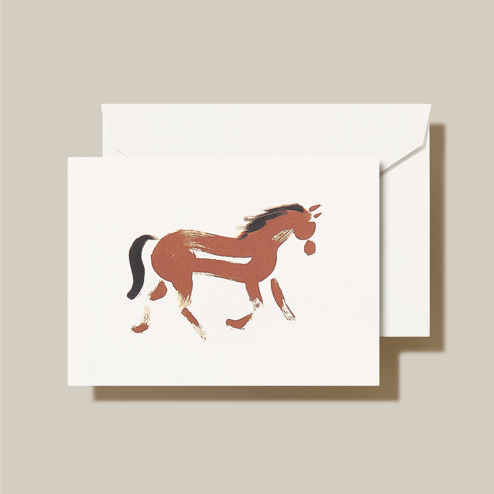 Brushstroke Horse Note