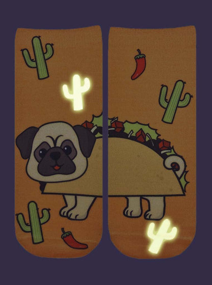 Taco Pug Ankle Socks