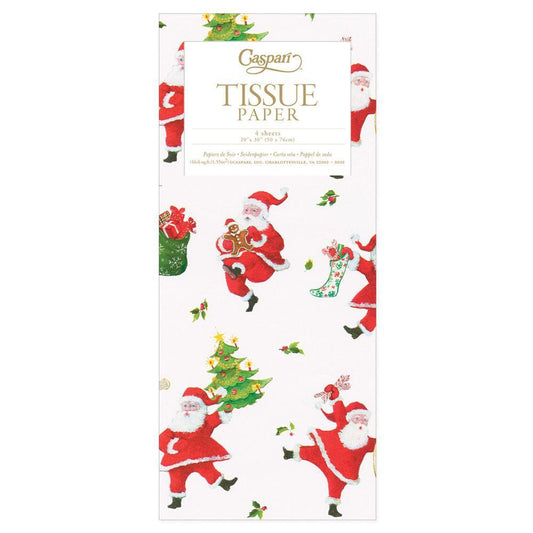 Dancing Santas Tissue Paper