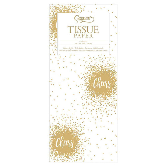 Cheers Tissue Paper in Gold