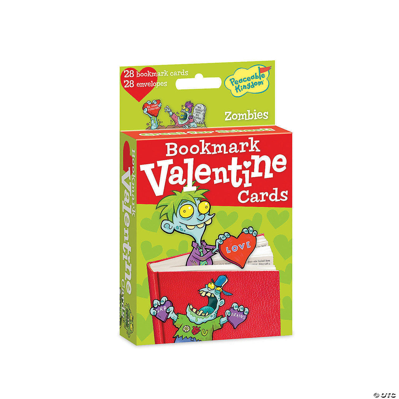 Zombie Bookmark Valentines